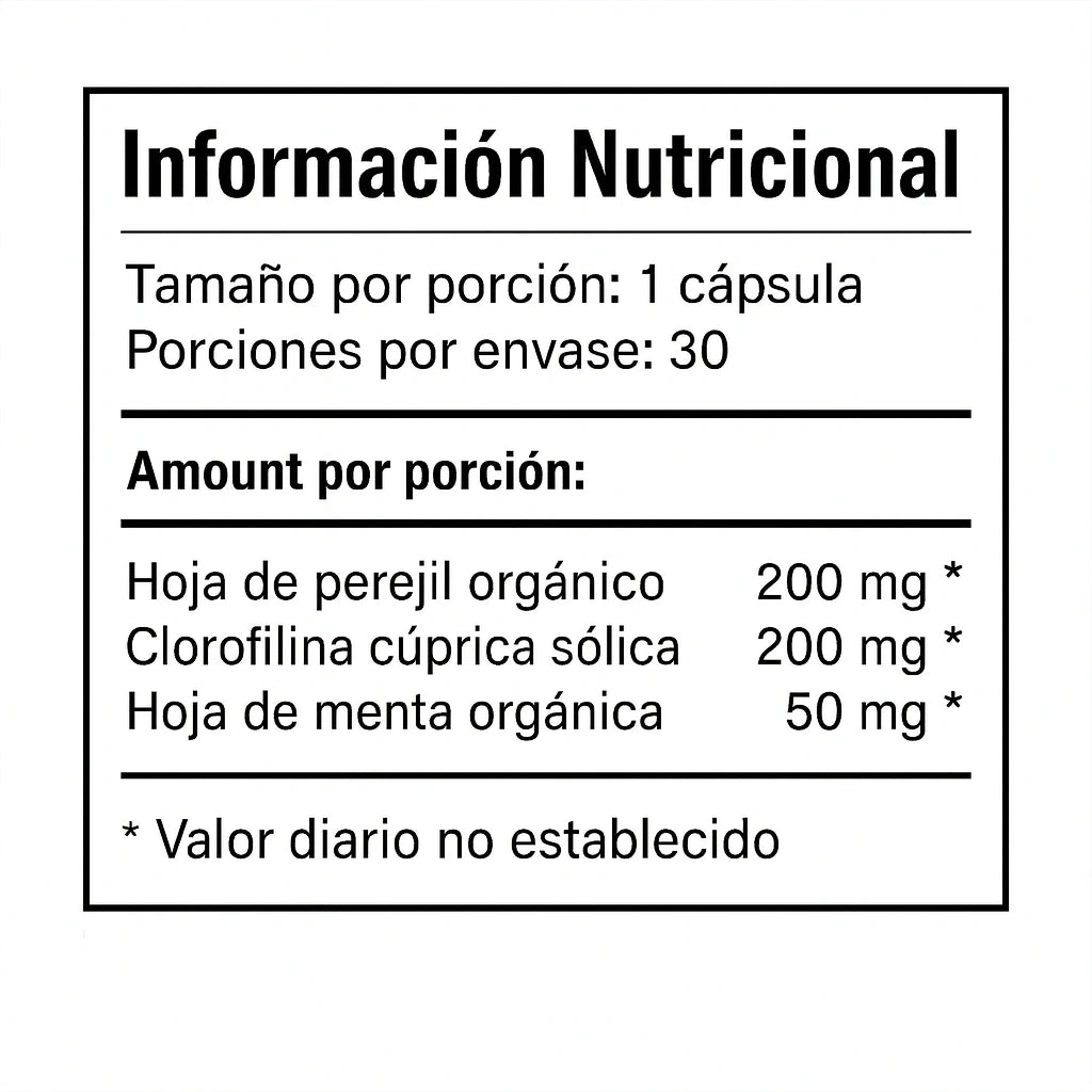Chlorum x30 | Cápsulas control de olor corporal